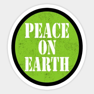 peace on earth peace earth Sticker